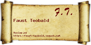 Faust Teobald névjegykártya